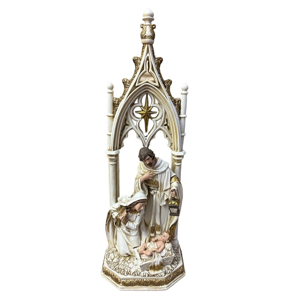 Napco Holy Family Cathedral Arch Nativity Figurine